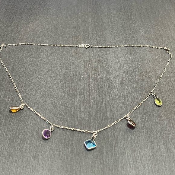 Multi colored gemstone necklace - Picture 3 of 6
